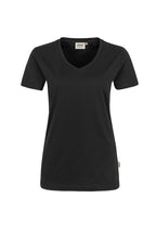 HAKRO Damen V-Shirt Mikralinar® schwarz
