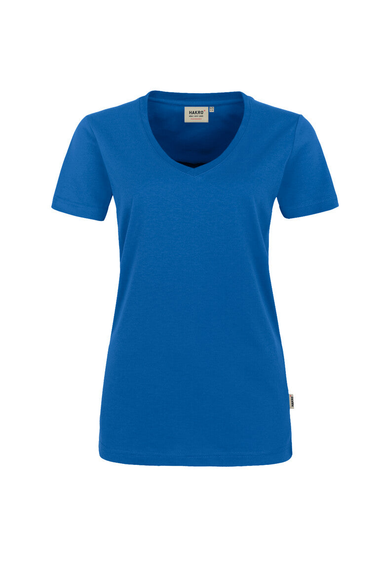 HAKRO Damen V-Shirt Mikralinar® royalblau