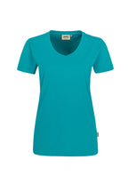 HAKRO Damen V-Shirt Mikralinar® smaragd