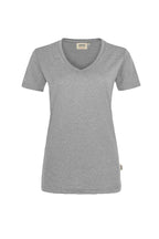 HAKRO Damen V-Shirt Mikralinar® grau meliert