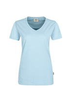 HAKRO Damen V-Shirt Mikralinar® eisblau
