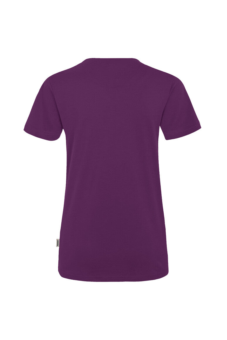 HAKRO Damen V-Shirt Mikralinar® aubergine
