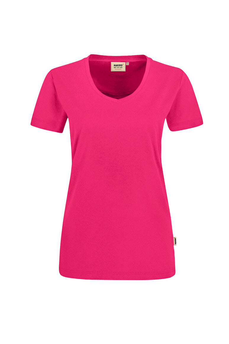 HAKRO Damen V-Shirt Mikralinar® magenta