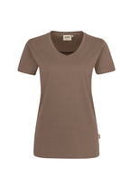HAKRO Damen V-Shirt Mikralinar® nougat