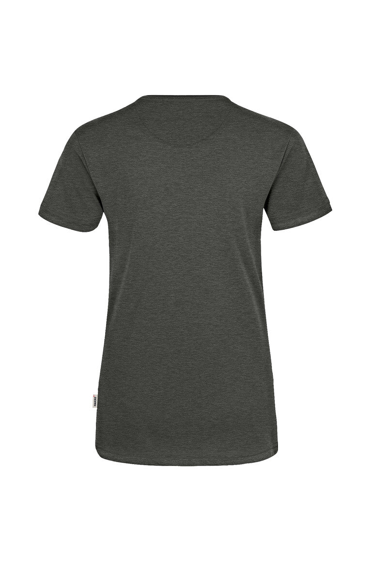 HAKRO Damen V-Shirt Mikralinar® anthrazit meliert