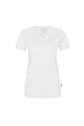 HAKRO Damen V-Shirt COOLMAX® weiß