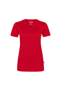 HAKRO Damen V-Shirt COOLMAX® rot