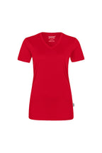 HAKRO Damen V-Shirt COOLMAX® rot