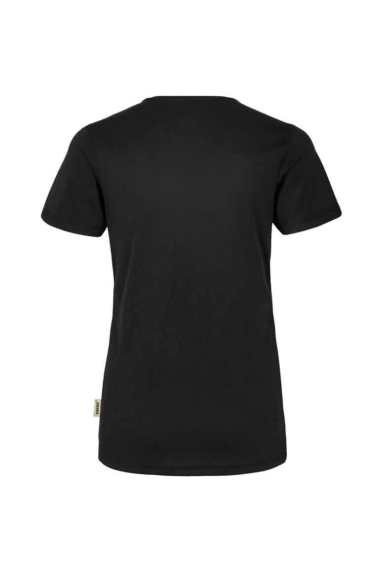 HAKRO Damen V-Shirt COOLMAX® schwarz