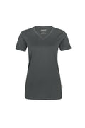 HAKRO Damen V-Shirt COOLMAX® anthrazit