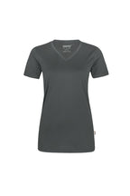 HAKRO Damen V-Shirt COOLMAX® anthrazit