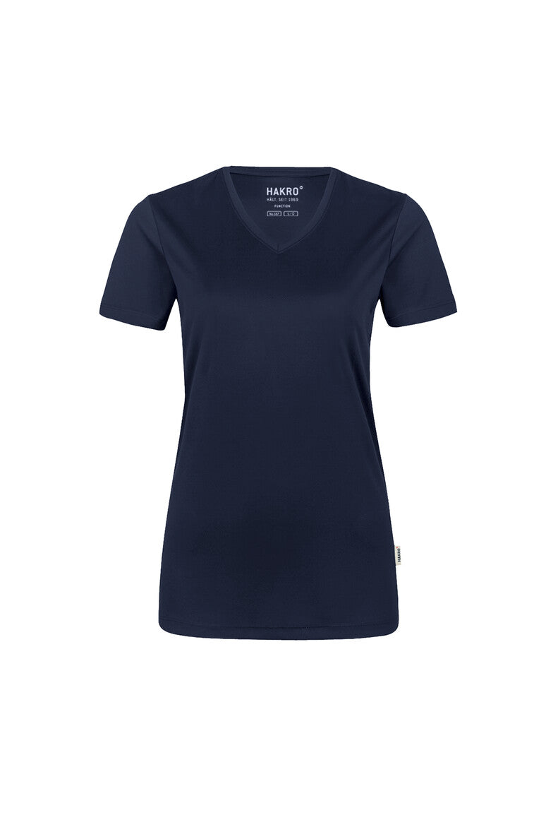 HAKRO Damen V-Shirt COOLMAX® tinte