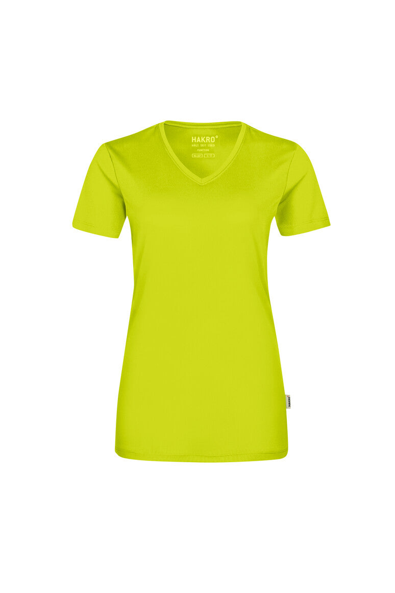 HAKRO Damen V-Shirt COOLMAX® kiwi
