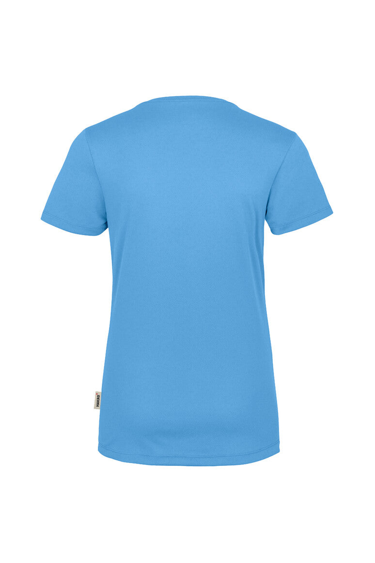 HAKRO Damen V-Shirt COOLMAX® malibublau