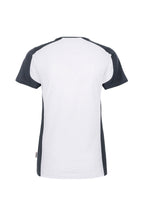 HAKRO Damen V-Shirt Contrast Mikralinar® weiß/anthrazit