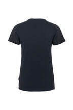 HAKRO Damen V-Shirt Contrast Mikralinar® tinte/anthrazit