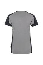 HAKRO Damen V-Shirt Contrast Mikralinar® titan/anthrazit