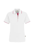 HAKRO Damen Poloshirt Casual weiß/rot