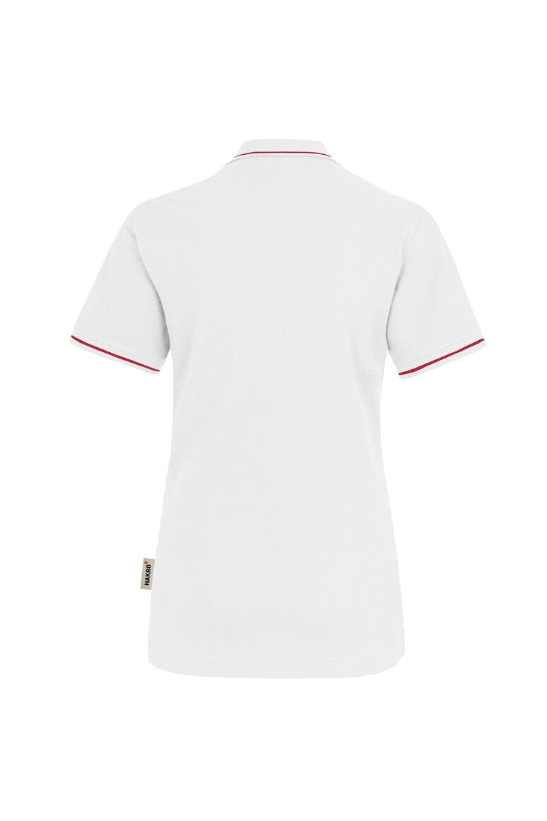 HAKRO Damen Poloshirt Casual weiß/rot