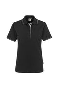 HAKRO Damen Poloshirt Casual schwarz/silber