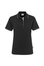 HAKRO Damen Poloshirt Casual schwarz/silber