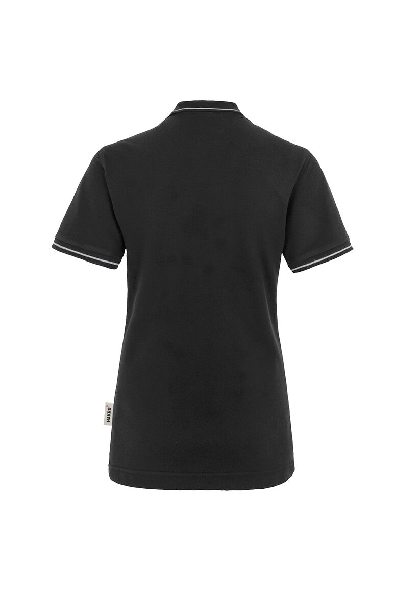 HAKRO Damen Poloshirt Casual schwarz/silber