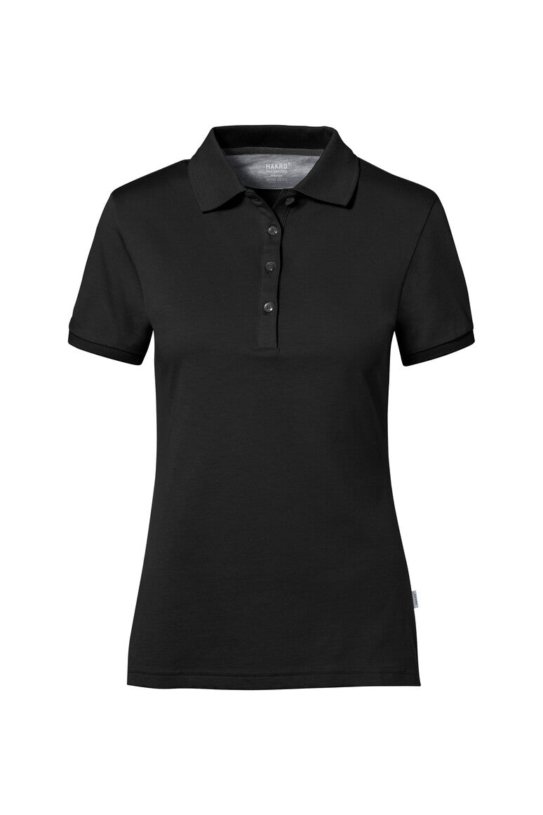 HAKRO Cotton Tec® Damen Poloshirt schwarz