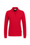 HAKRO Damen Longsleeve-Poloshirt Mikralinar® rot
