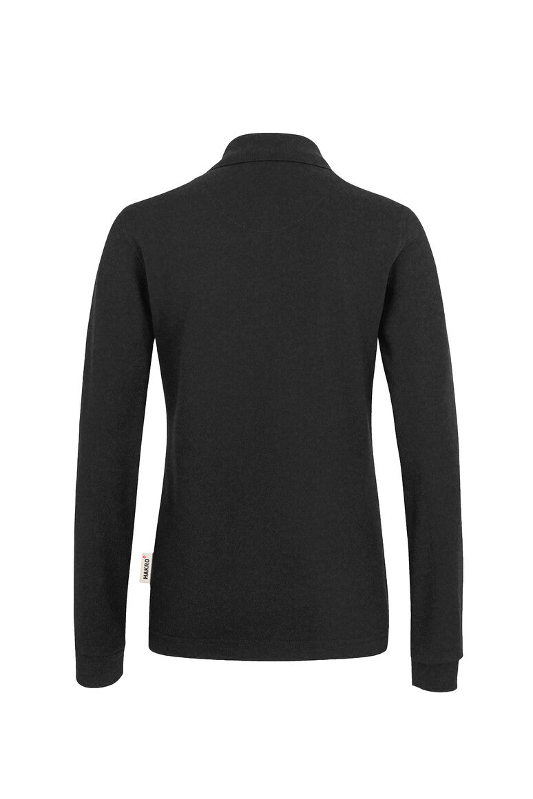 HAKRO Damen Longsleeve-Poloshirt Mikralinar® schwarz