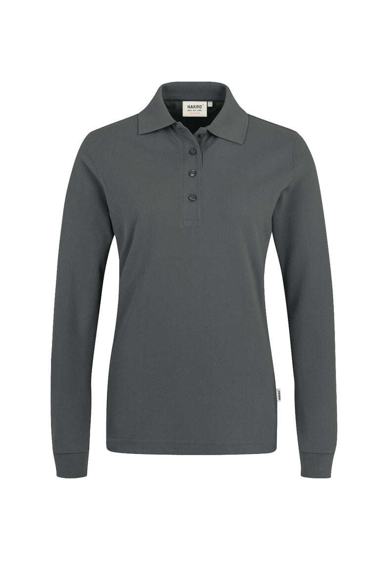HAKRO Damen Longsleeve-Poloshirt Mikralinar® anthrazit