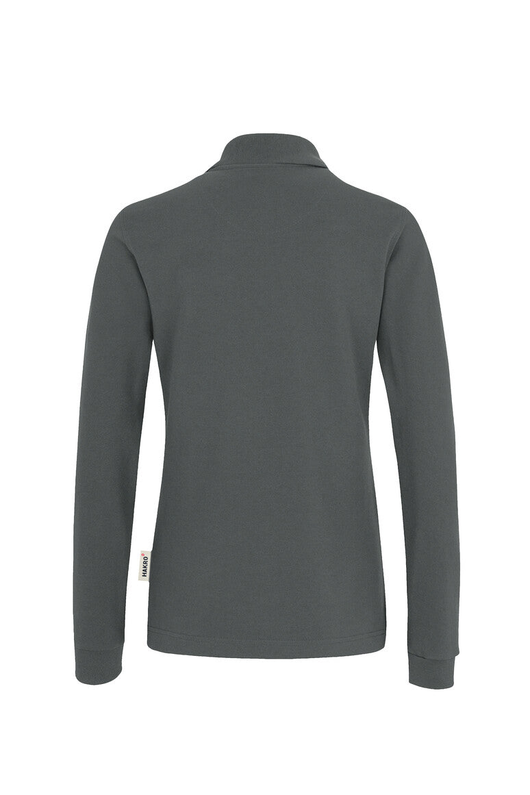 HAKRO Damen Longsleeve-Poloshirt Mikralinar® anthrazit