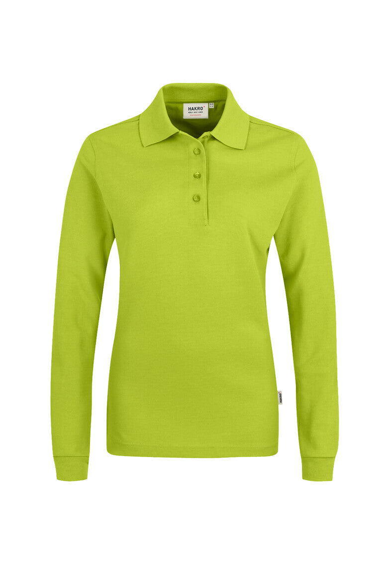 HAKRO Damen Longsleeve-Poloshirt Mikralinar® kiwi