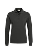 HAKRO Damen Longsleeve-Poloshirt Mikralinar® karbongrau