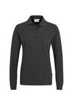 HAKRO Damen Longsleeve-Poloshirt Mikralinar® karbongrau
