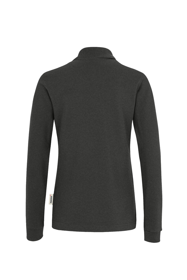 HAKRO Damen Longsleeve-Poloshirt Mikralinar® karbongrau