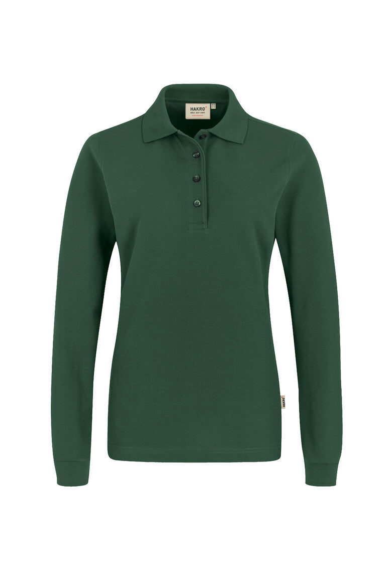 HAKRO Damen Longsleeve-Poloshirt Mikralinar® tanne