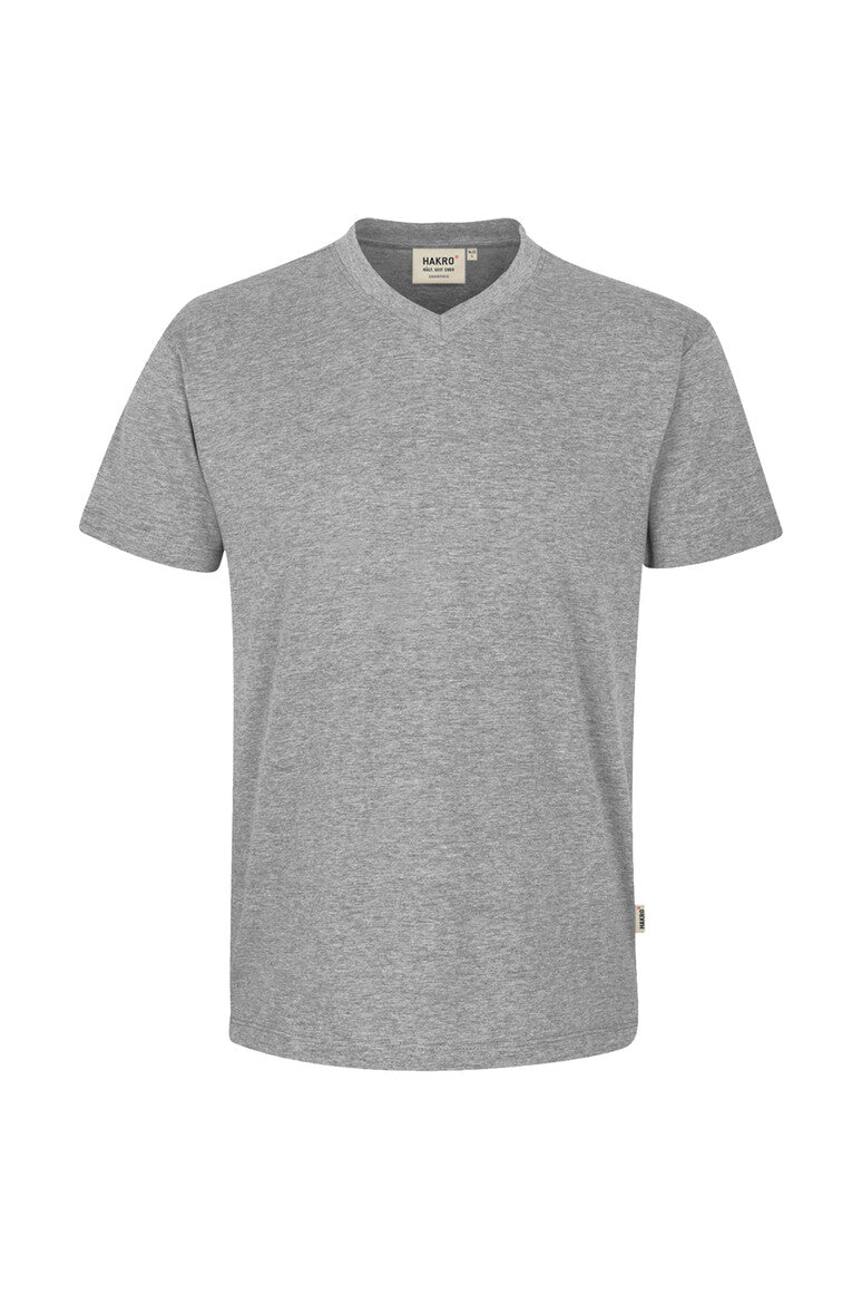 HAKRO V-Shirt Classic grau meliert