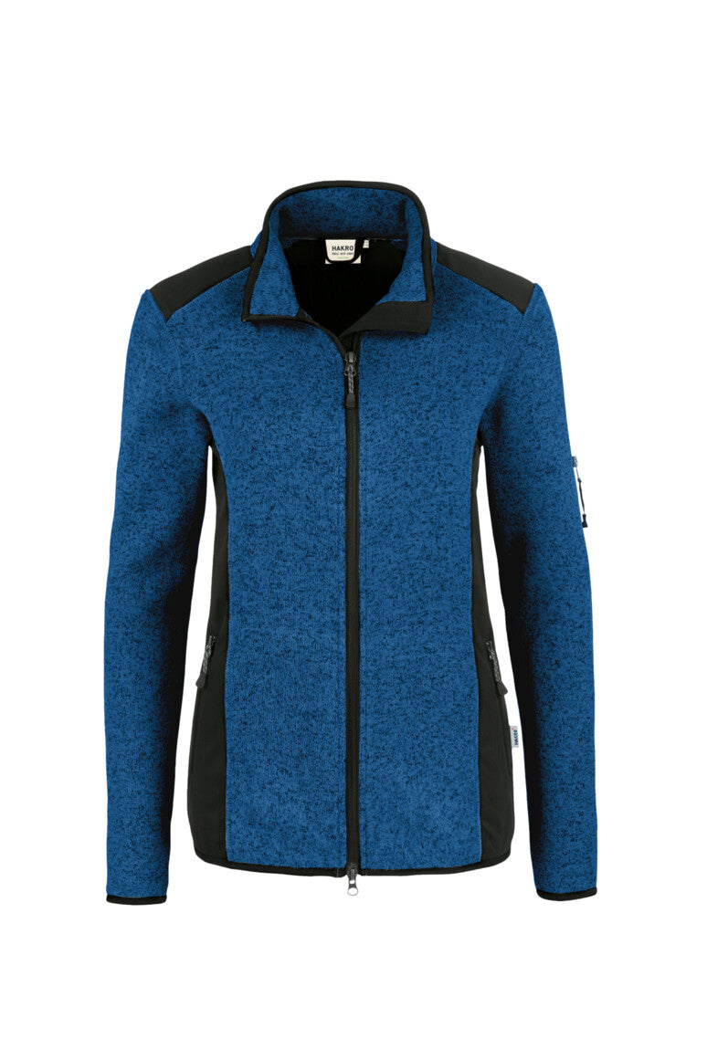 HAKRO Damen Strickfleecejacke Churchill royalblau meliert