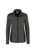 HAKRO Damen Strickfleecejacke Churchill anthrazit meliert