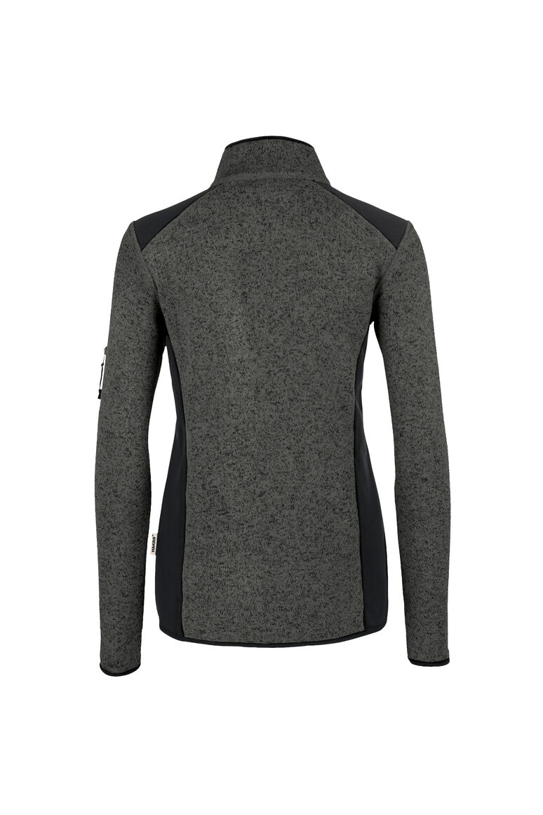 HAKRO Damen Strickfleecejacke Churchill anthrazit meliert
