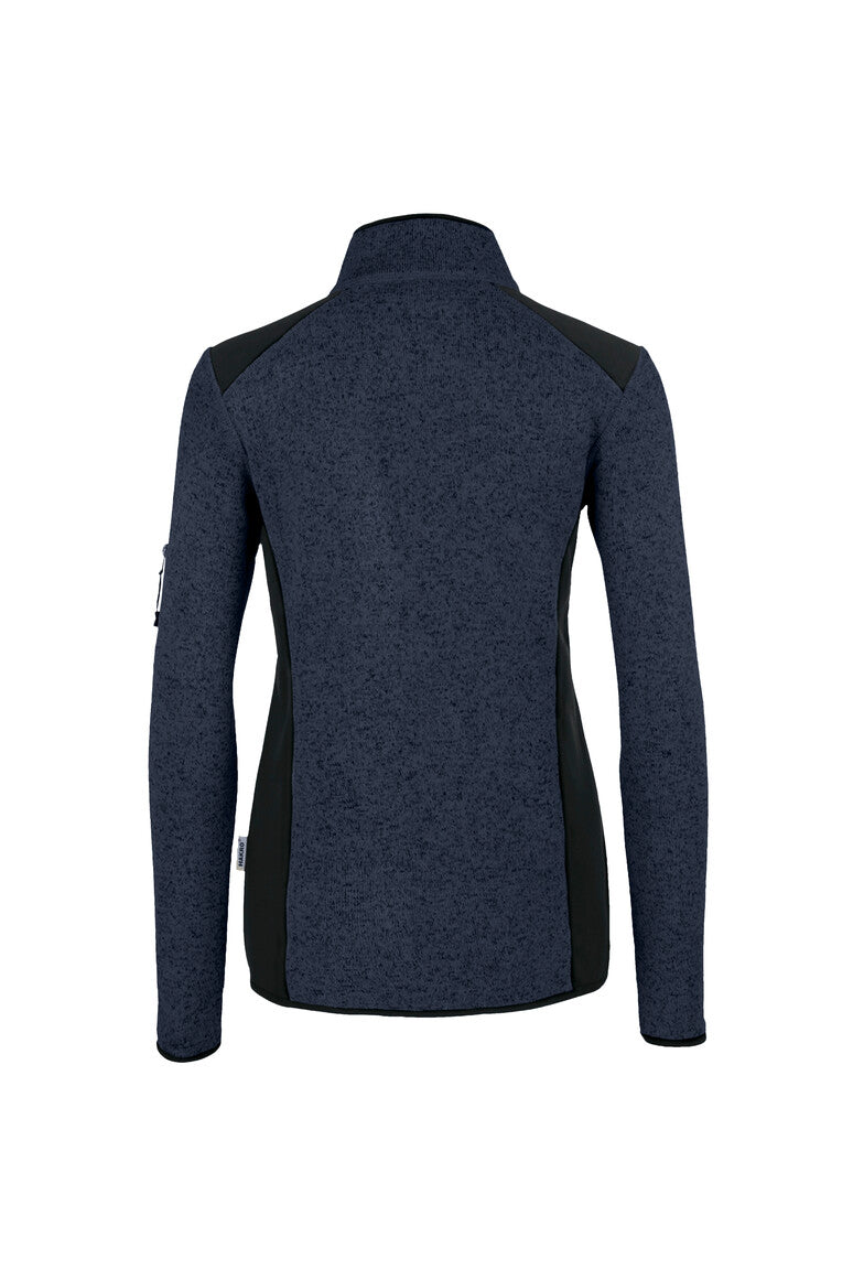 HAKRO Damen Strickfleecejacke Churchill marine meliert