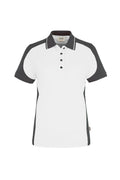HAKRO Damen Poloshirt Contrast Mikralinar® weiß/anthrazit