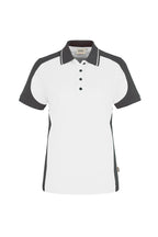 HAKRO Damen Poloshirt Contrast Mikralinar® weiß/anthrazit