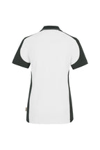 HAKRO Damen Poloshirt Contrast Mikralinar® weiß/anthrazit