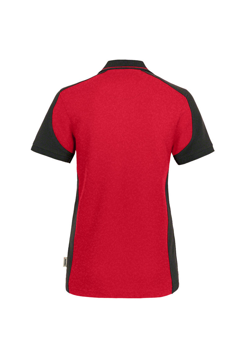HAKRO Damen Poloshirt Contrast Mikralinar® rot/anthrazit