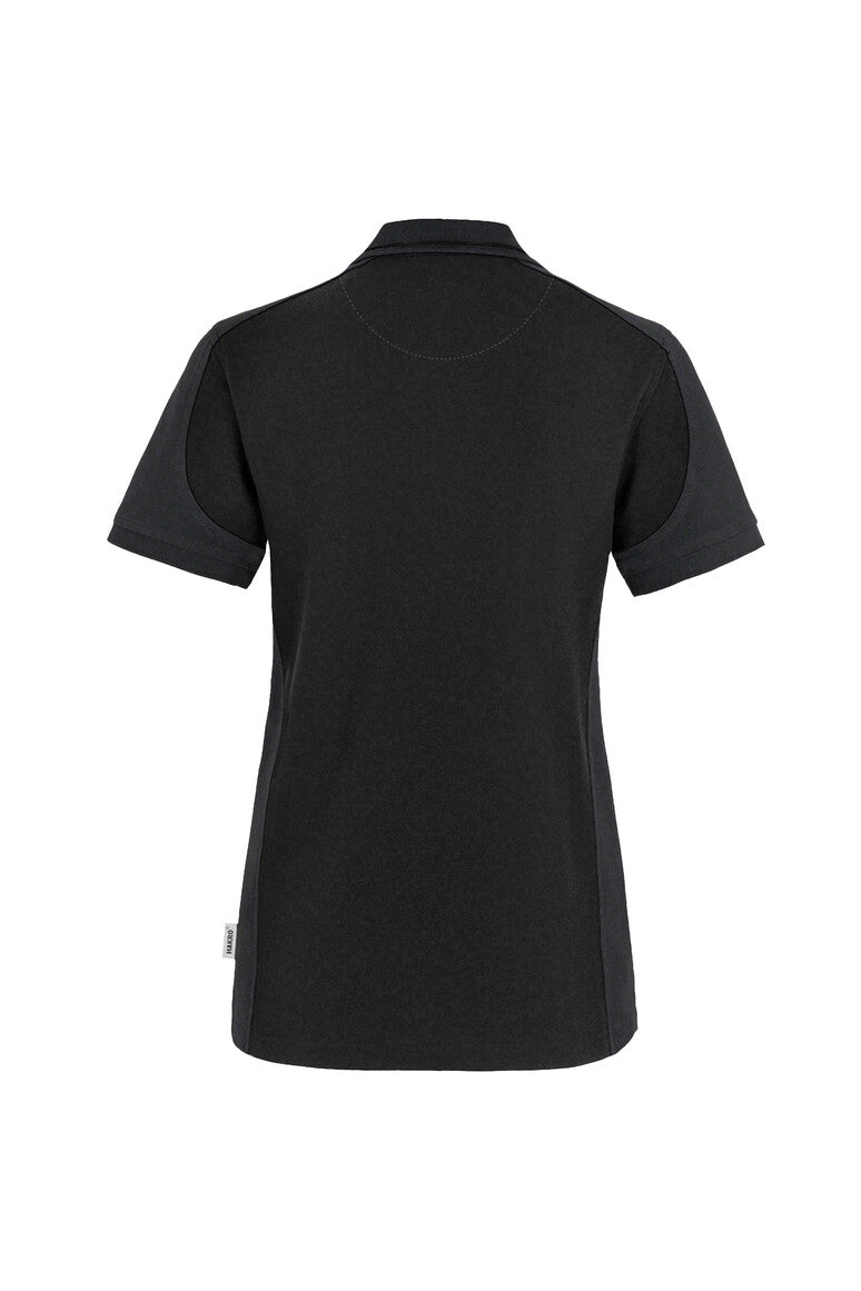 HAKRO Damen Poloshirt Contrast Mikralinar® schwarz/anthrazit