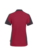 HAKRO Damen Poloshirt Contrast Mikralinar® weinrot/anthrazit