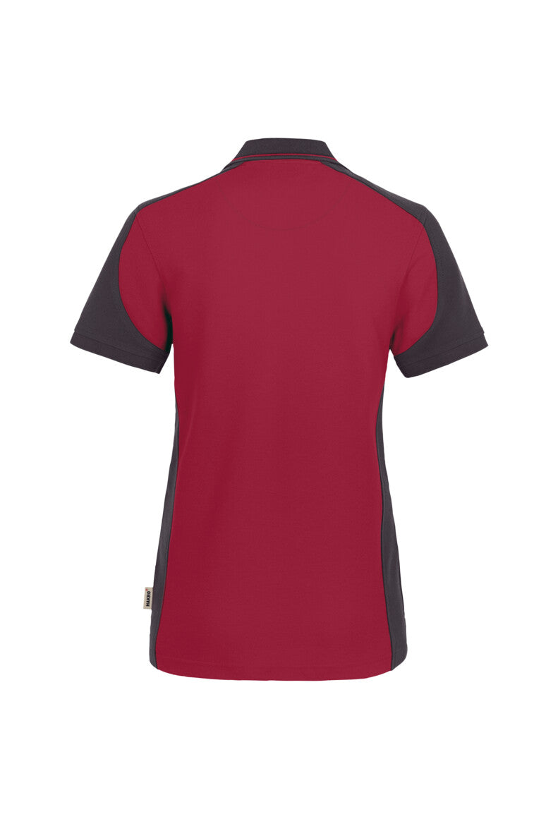 HAKRO Damen Poloshirt Contrast Mikralinar® weinrot/anthrazit