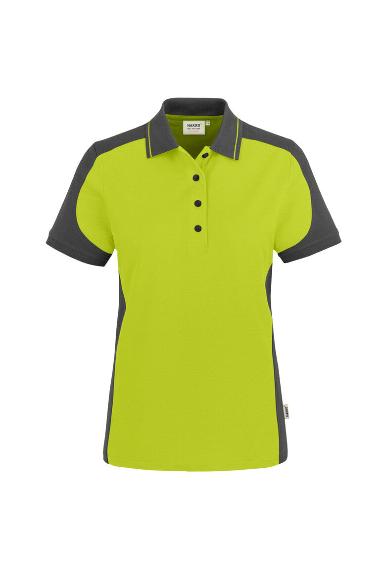 HAKRO Damen Poloshirt Contrast Mikralinar® kiwi/anthrazit