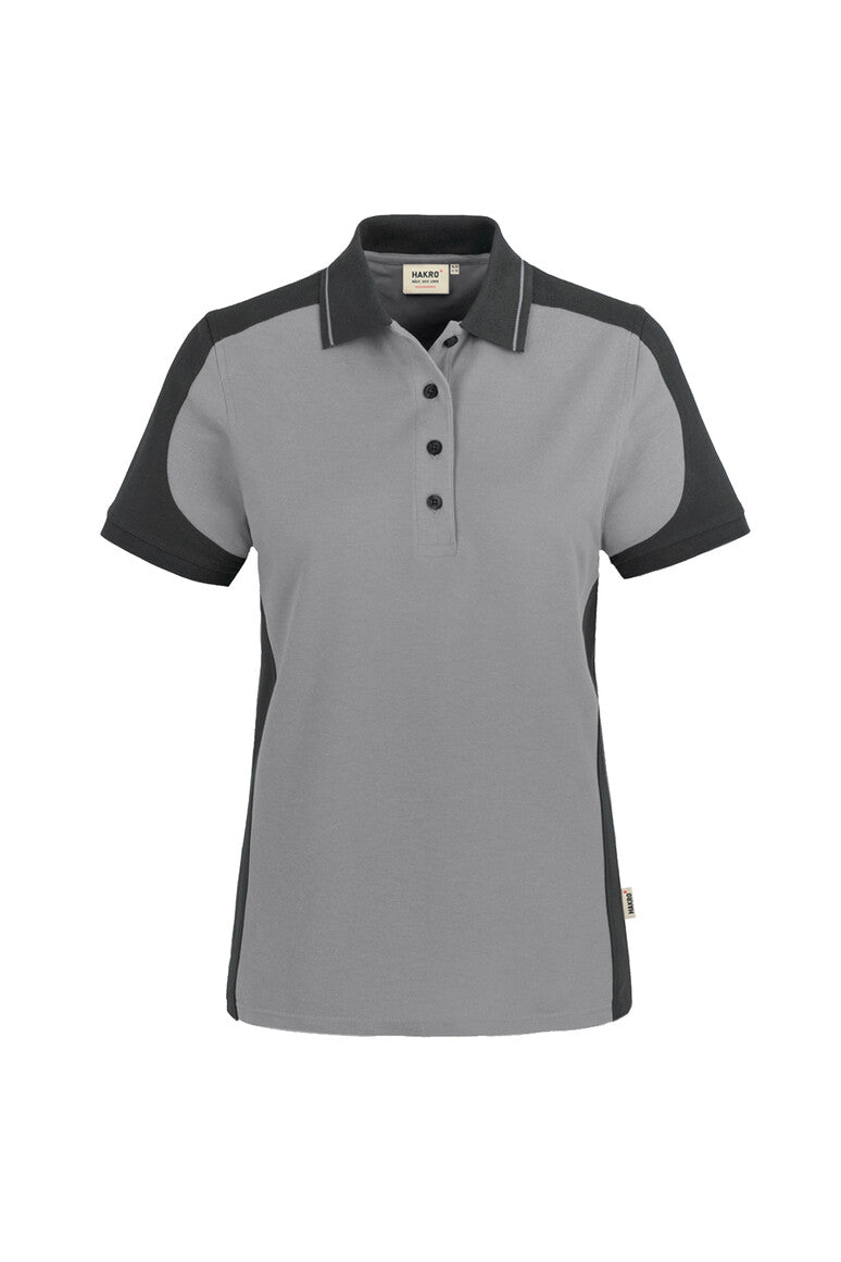 HAKRO Damen Poloshirt Contrast Mikralinar® titan/anthrazit
